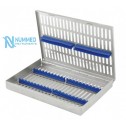 20 Pcs Instruments Sterilization Cassette Tray With Hinged Lids, Click Lock 